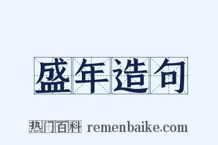 盛年造句是什么意思的图片